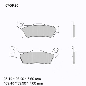 Plaquettes de Frein Moto Sinter SD Brembo - 07GR26SD