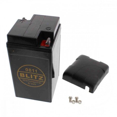 Batterie Moto GEL 6V Flash Type 0811 Couvercle Blitz Sans Entretien