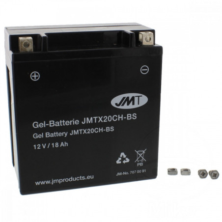 Batterie Moto Gel JMT Type YTX20CH-BS 12V Sans Entretien