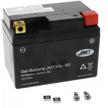 Batterie Moto Gel JMT Type YTX4L-BS 12V Sans Entretien