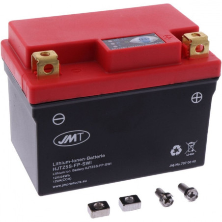 Batterie Moto JMT 12 V 2Ah / 24Wh Lithium-Ion a Ecran Etanche - HJTZ5S-FP-SWI