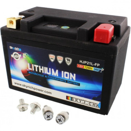 Batterie Moto LTM21L Skyrich Lithium-Ion 12V 6Ah 72Wh Protection Ecran et Surcharge