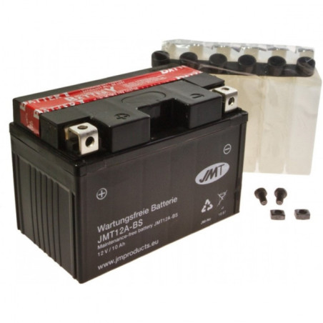 Batterie YT12A-BS JMT sans entretien livrée avec pack acide
