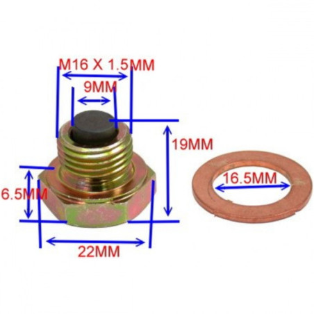 Bouchon Vidange Magnétique JMP M16X1.50 Avec Joint