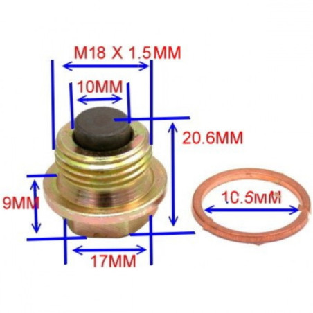 Bouchon Vidange Magnétique JMP M18X1.50 Avec Joint