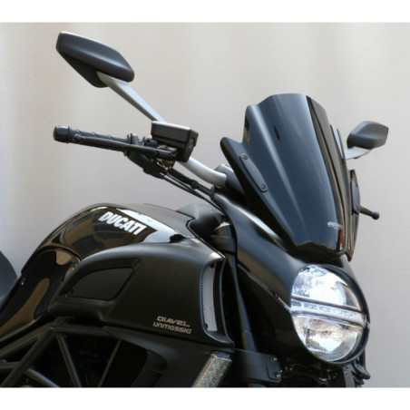 Bulle MRA Racing noir Kawasaki ER-6N/Ducati Diavel