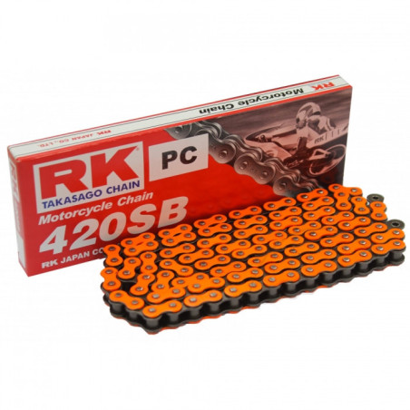 Chaine RK 420 SB 100 Maillons Orange (Maillon à Clipser)