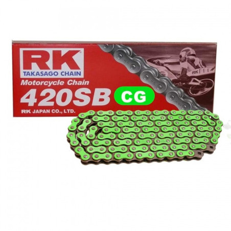 Chaine RK 420 SB 106 Maillons Vert (Maillon à Clipser)