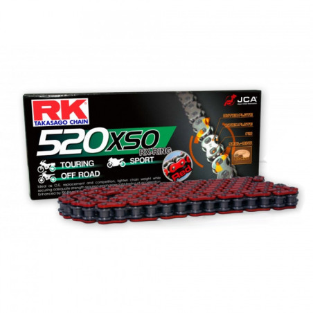 Chaine RK 520 XSO 104 Maillons Rouge (Maillon à Riveter)