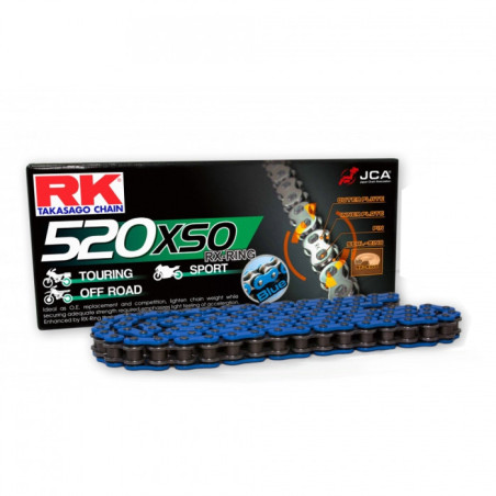 Chaine RK 520 XSO 116 Maillons Bleu (Maillon à Riveter)