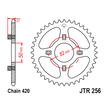 Couronne Moto Acier JT 31 Dents PAS 420 - JTR256.31