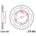Couronne Moto Acier JT 38 Dents PAS 520 - JTR486.38