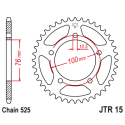 Couronne Moto Acier JT 42 Dents PAS 525 - JTR15.42