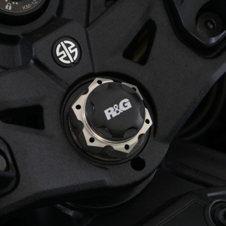 Insert ecrou de direction R&G RACING noir Kawasaki H2 SX