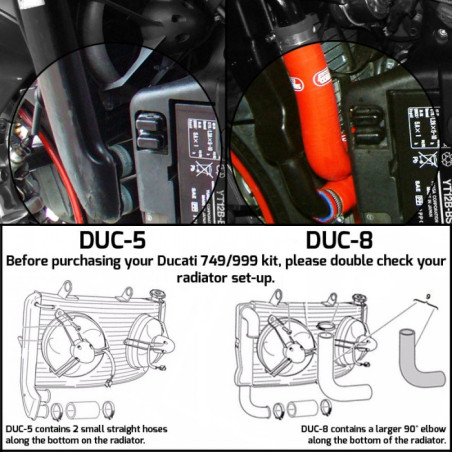 Kit Durite Radiateur Samco Ducati 749 / 999 R (7 Durites)
