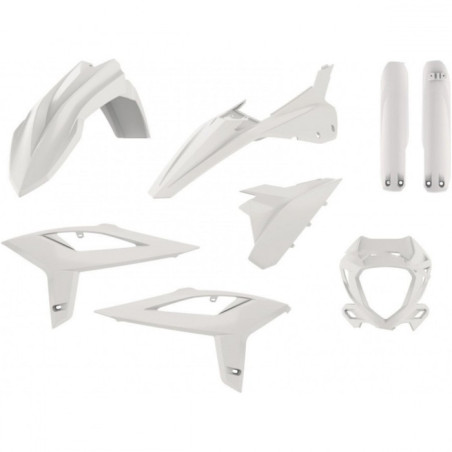 Kit Plastiques Complet Moto MX Polisport Blanc Beta RR 50à480 20-23