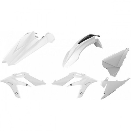 Kit Plastiques Complet Moto MX Polisport Blanc Beta Xtrainer 250/300 2T /Oilmix 15-19