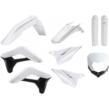 Kit Plastiques Complet Moto MX Polisport Blanc Sherco SE/SEF 50à500 17-23
