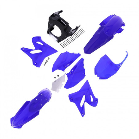 Kit Plastiques Complet Moto MX Polisport Bleu Y98/Noir Yamaha YZ 125 02-21