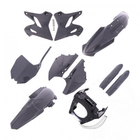 Kit Plastiques Complet Moto MX Polisport Gris-N Restylage 21' Yamaha YZ 125 02-23