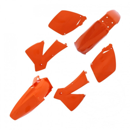 Kit Plastiques Complet Moto MX Polisport Orange KTM EXC 125 03-03