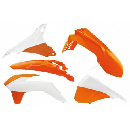 Kit plastiques RACETECH couleur origine 15-16 orange/blanc KTM