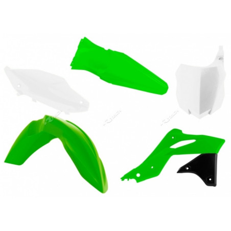 Kit plastiques RACETECH couleur origine 16 vert/blanc/noir Kawasaki KX250F