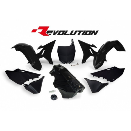 Kit plastiques RACETECH Revolution + réservoir noir Yamaha YZ125/250