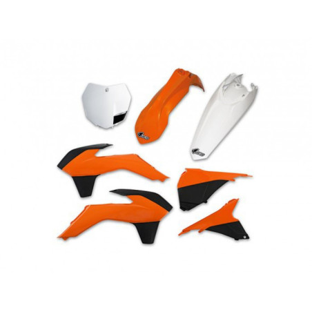 Kit plastiques UFO couleur origine orange/blanc KTM