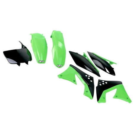 Kit plastiques UFO couleur origine vert/noir Kawasaki KX250F