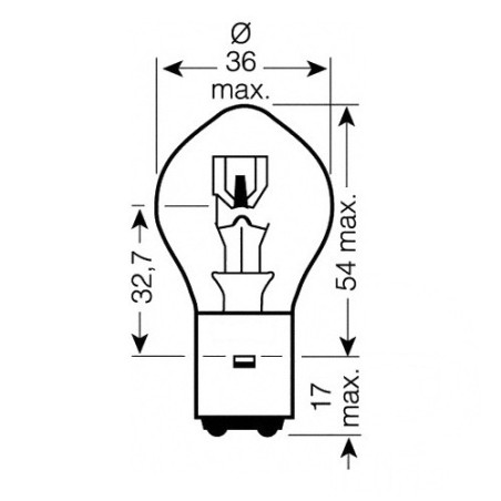 Lampe 12V35 / 35 Watt JMP BA20D