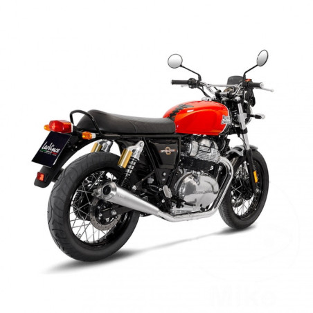 Paire Silencieux Echappement LEOVINCE SLIP-ON CLASSIC RACER Royal Enfield Continental 650 GT EFI Twin ABS 18-22