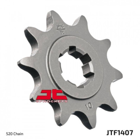 Pignon Moto Acier 10 Dents PAS 520 JT Sprockets - JTF1407.10