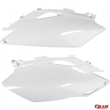 Plaques N° Laterales Crf450 09 Blanc