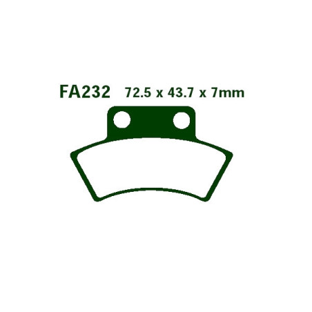 Plaquettes de frein EBC Carbone Offroad - FA232TT