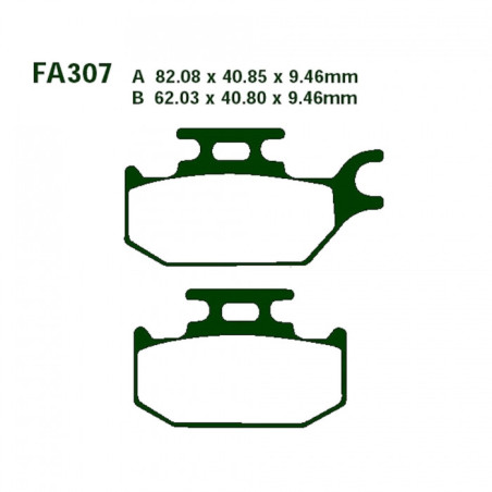 Plaquettes de frein EBC Carbone Offroad - FA307TT