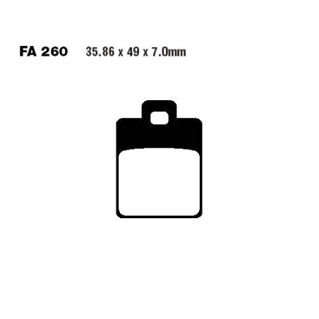 Plaquettes de frein EBC Carbone Scooter - SFAC260