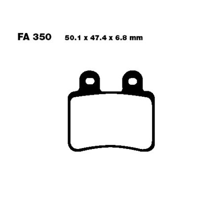 Plaquettes de frein EBC Carbone Scooter - SFAC350