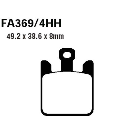 Plaquettes de frein EBC Métal Fritté Double H - FA369/4HH