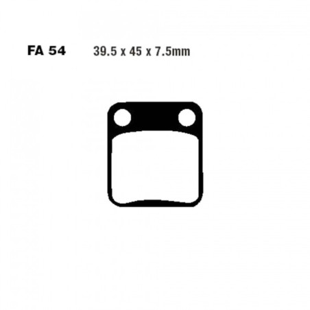 Plaquettes de frein EBC Organiques Standard - FA054