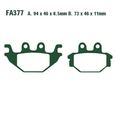 Plaquettes de frein EBC Organiques Standard - FA377