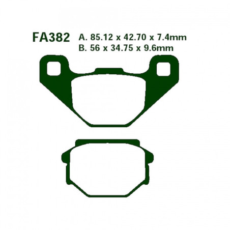 Plaquettes de frein EBC Organiques Standard - FA382