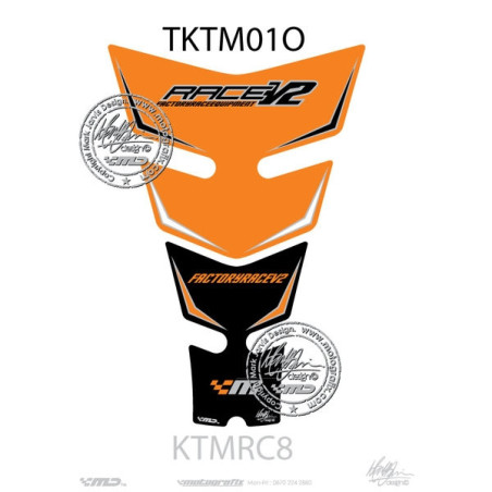 Protege Reservoir Moto MOTOGRAFIX 2pcs orange/noir KTM RC8