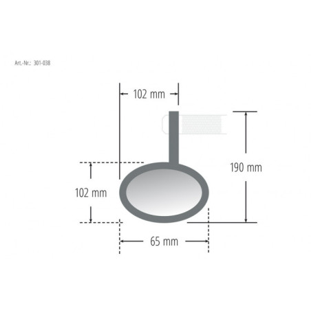 Retroviseur Embout de Guidon  HIGHSIDER CONERO avec clignotant à LED